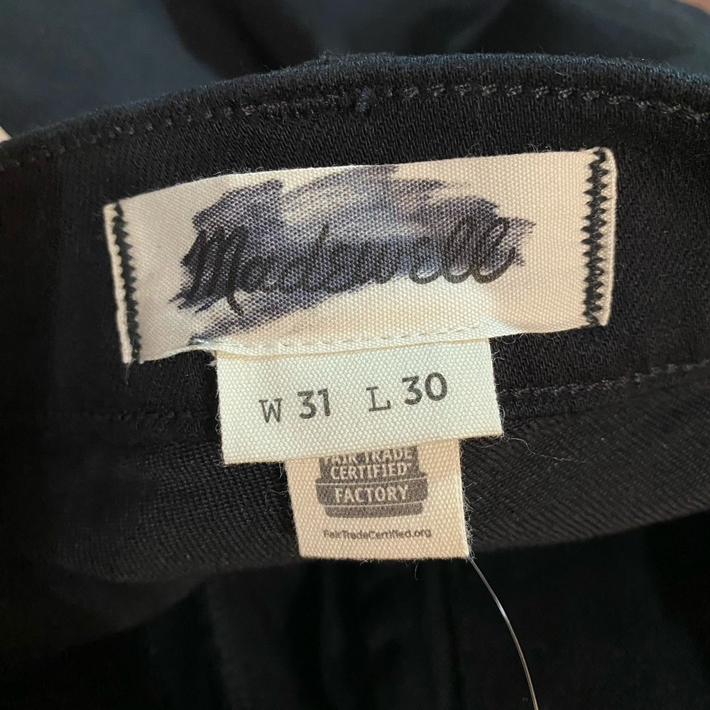 Madewell NWT Men's Athletic Slim Jeans Cool max Denim Black 31x30 - Picture 9 of 11